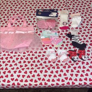 Pink tutu purse full of socks (13)